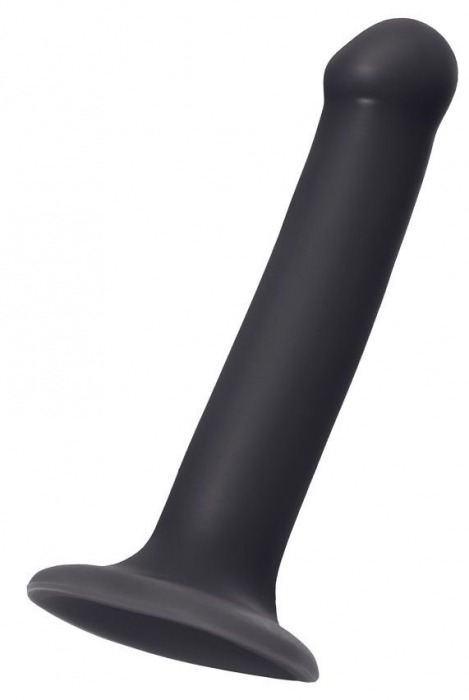 Черный фаллос на присоске Silicone Bendable Dildo M - 18 см. - Strap-on-me - купить с доставкой в Жуковском