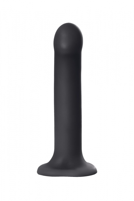 Черный фаллос на присоске Silicone Bendable Dildo L - 19 см. - Strap-on-me - купить с доставкой в Жуковском