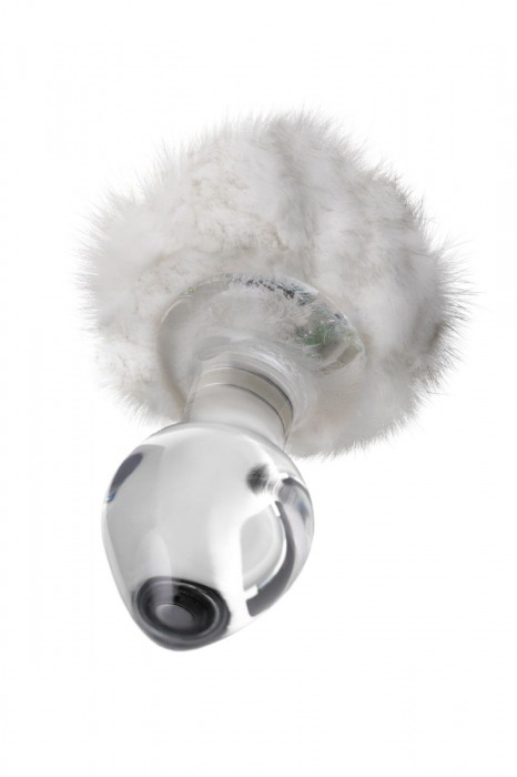 Стеклянная анальная втулка с хвостиком - 9,5 см. - Sexus - купить с доставкой в Жуковском