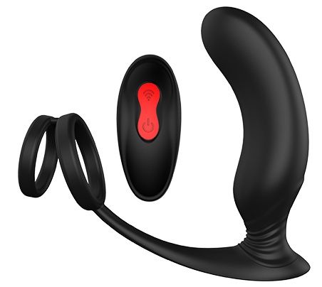Черный массажер простаты REMOTE P-PLEASER - Dream Toys - в Жуковском купить с доставкой