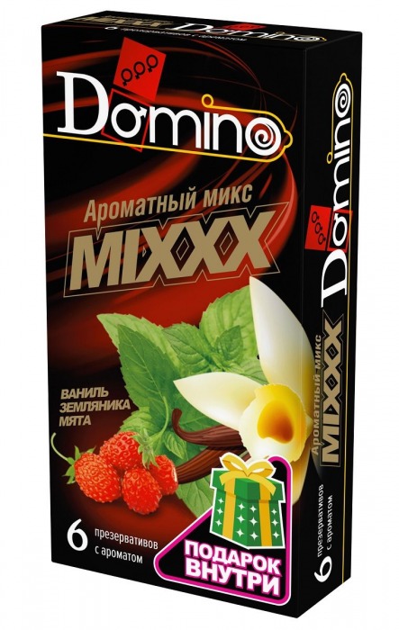 Ароматизированные презервативы DOMINO  Ароматный микс  - 6 шт. - Domino - купить с доставкой в Жуковском