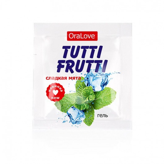 Пробник гель-смазки Tutti-frutti со вкусом мяты - 4 гр. - Биоритм - купить с доставкой в Жуковском