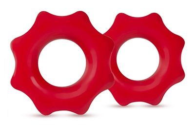 Набор из 2 красных фигурных эрекционных колец NUTZ - Blush Novelties - в Жуковском купить с доставкой