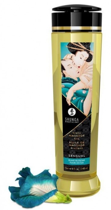 Массажное масло Sensual с цветочным ароматом - 240 мл. - Shunga - купить с доставкой в Жуковском
