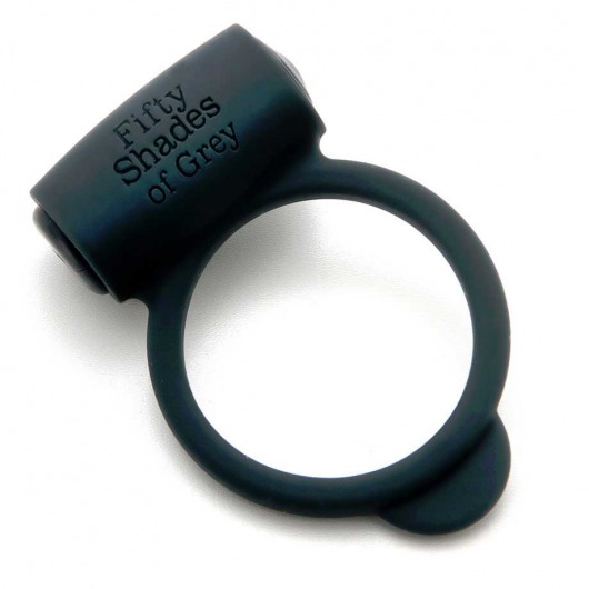 Темно-серое эрекционное кольцо Vibrating Love Ring с вибрацией - Fifty Shades of Grey - в Жуковском купить с доставкой