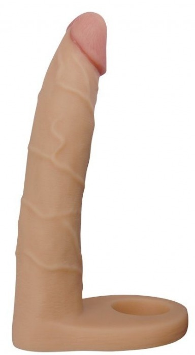 Телесная насадка-фаллоимитатор для двойного проникновения - 17 см. - Lovetoy - купить с доставкой в Жуковском