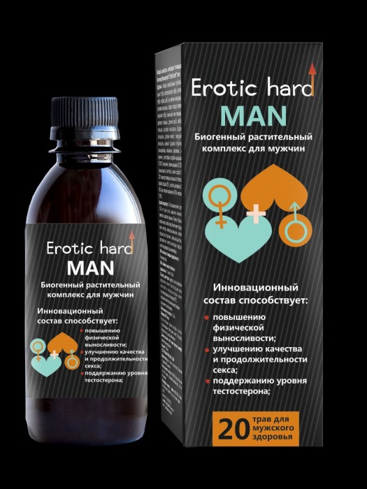 Мужской биогенный концентрат для усиления эрекции Erotic hard Man - 250 мл. - Erotic Hard - купить с доставкой в Жуковском