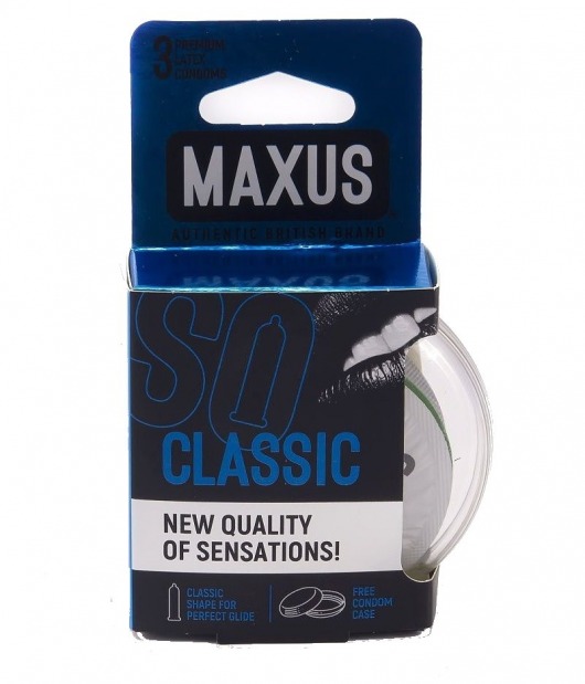 Классические презервативы в пластиковом кейсе MAXUS Classic - 3 шт. - Maxus - купить с доставкой в Жуковском