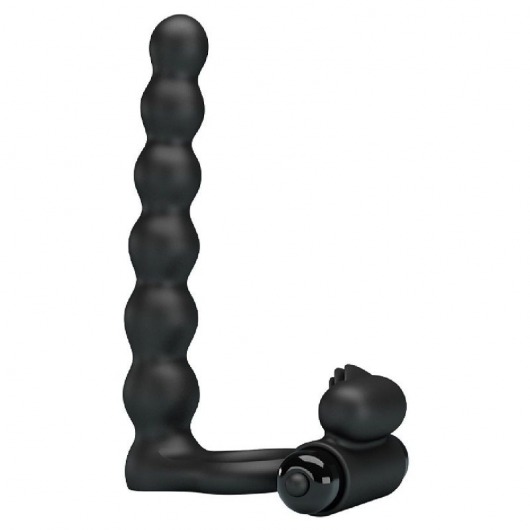 Черная насадка для двойной стимуляции Hercules Penis Sheath III - 15,3 см. - Baile - купить с доставкой в Жуковском