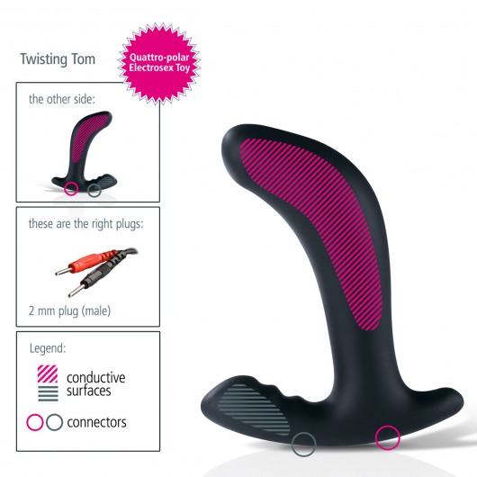 Электрический стимулятор простаты Twisting Tom - 13 см. - MyStim - купить с доставкой в Жуковском
