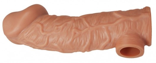 Телесная насадка на фаллос с фиксацией мошонки EXTREME SLEEVE - 15,6 см. - KOKOS - в Жуковском купить с доставкой