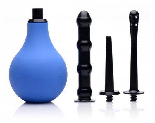 Анальный душ с 3 насадками Premium One-way Valve Anal Douche Set - XR Brands - купить с доставкой в Жуковском