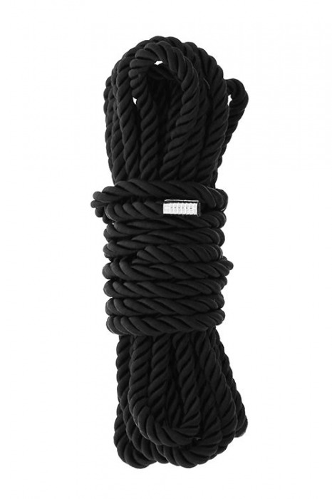 Черная веревка для шибари DELUXE BONDAGE ROPE - 5 м. - Dream Toys - купить с доставкой в Жуковском