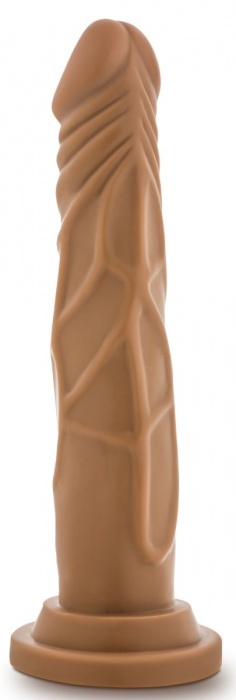 Кофейный фаллоимитатор без мошонки Dr. Skin Realistic Cock Basic 7.5 - 19 см. - Blush Novelties