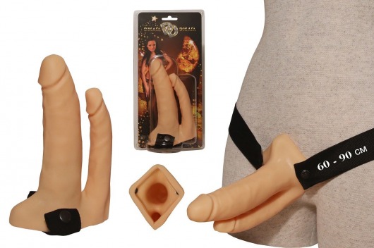 Анально-вагинальный фаллопротез №8 на резинке - 14 см. - Джага-Джага - купить с доставкой в Жуковском