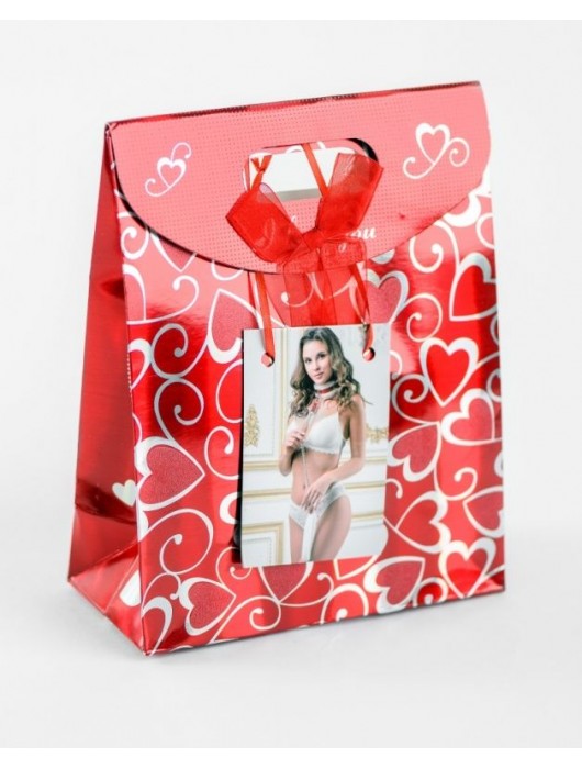 Бело-красный ошейник из натуральной кожи с нежным мехом - БДСМ Арсенал - купить с доставкой в Жуковском