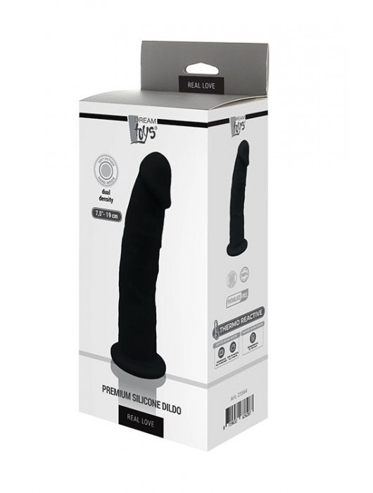 Черный реалистичный фаллоимитатор DILDO 7.5INCH BLACK - 19 см. - Dream Toys