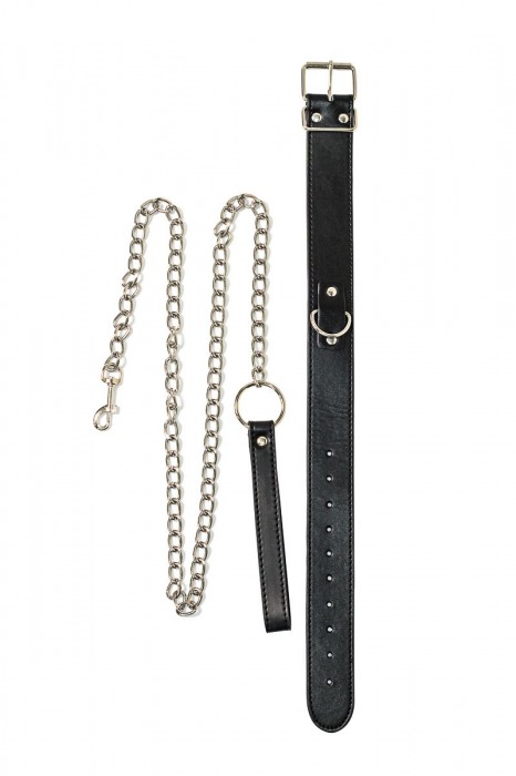 Черный ошейник с поводком Wild - Lola Games - купить с доставкой в Жуковском