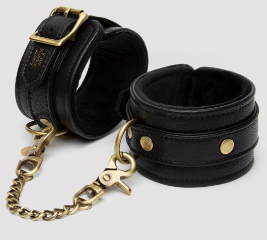 Черные оковы на ноги Bound to You Faux Leather Ankle Cuffs - Fifty Shades of Grey - купить с доставкой в Жуковском