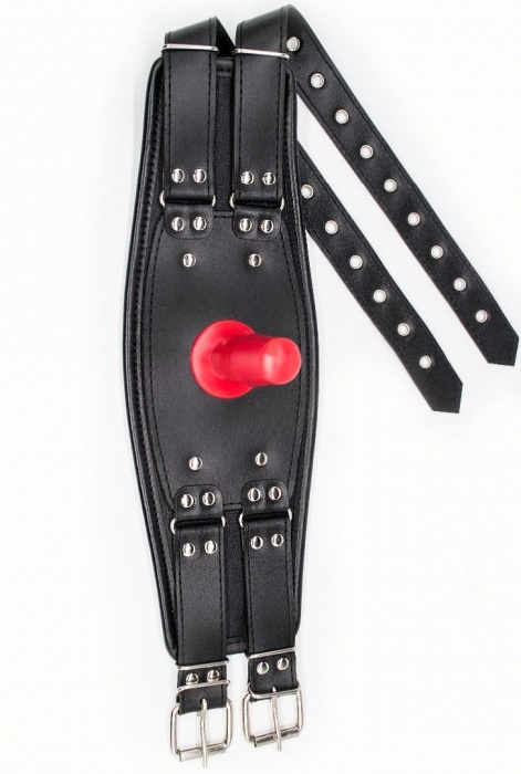 Черный пояс на бедро  Люкс  с телесной насадкой - LOVETOY (А-Полимер) - купить с доставкой в Жуковском