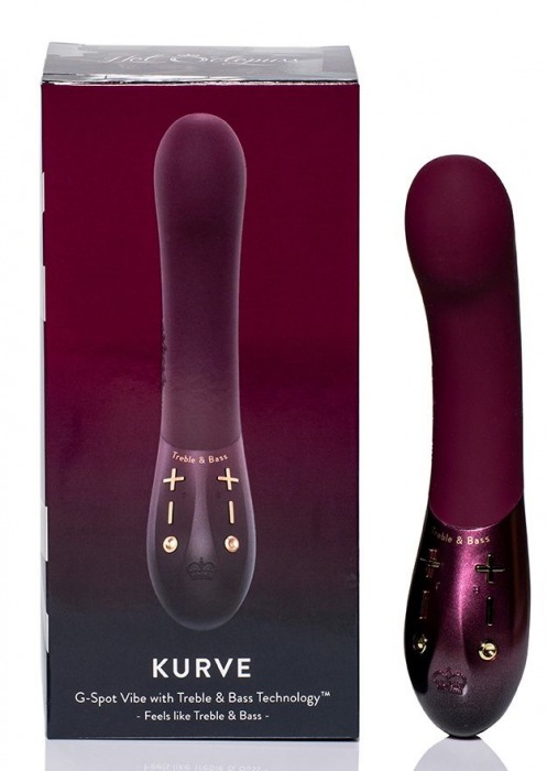 Фиолетовый вибратор Kurve с двумя моторами - 19,4 см. - Hot Octopuss