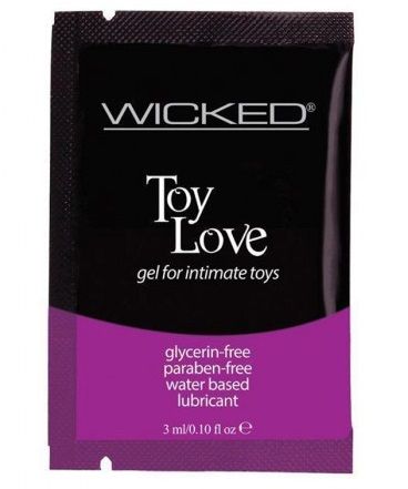 Лубрикант на водной основе для использования с игрушками WICKED Toy Love - 3 мл. - Wicked - купить с доставкой в Жуковском