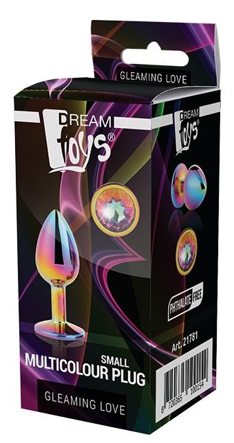Голографическая анальная втулка с радужным кристаллом - 7,1 см. - Dream Toys - купить с доставкой в Жуковском