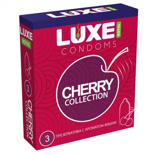 Презервативы с ароматом вишни LUXE Royal Cherry Collection - 3 шт. - Luxe - купить с доставкой в Жуковском