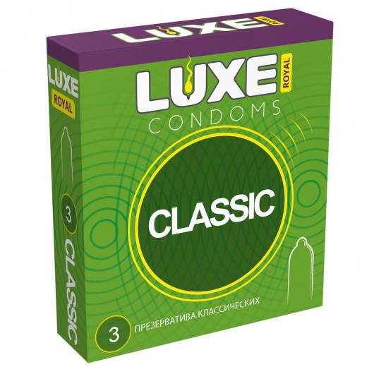 Гладкие презервативы LUXE Royal Classic - 3 шт. - Luxe - купить с доставкой в Жуковском