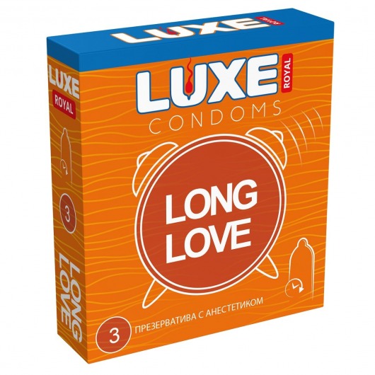 Презервативы с продлевающим эффектом LUXE Royal Long Love - 3 шт. - Luxe - купить с доставкой в Жуковском