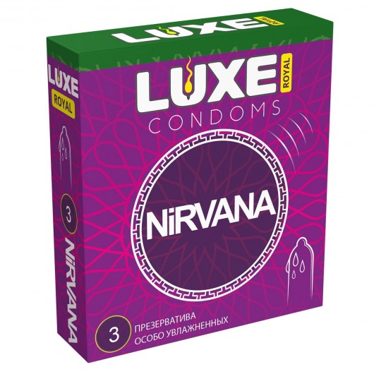 Презервативы с увеличенным количеством смазки LUXE Royal Nirvana - 3 шт. - Luxe - купить с доставкой в Жуковском