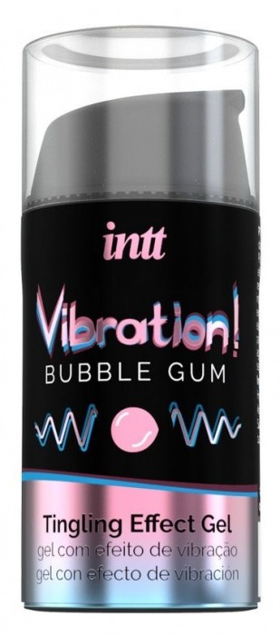 Жидкий интимный гель с эффектом вибрации Vibration! Bubble Gum - 15 мл. - INTT - купить с доставкой в Жуковском