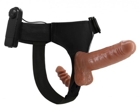 Страпон с вагинальной пробкой и вибрацией Ultra Passionate Harness - 16 см. - Baile - купить с доставкой в Жуковском