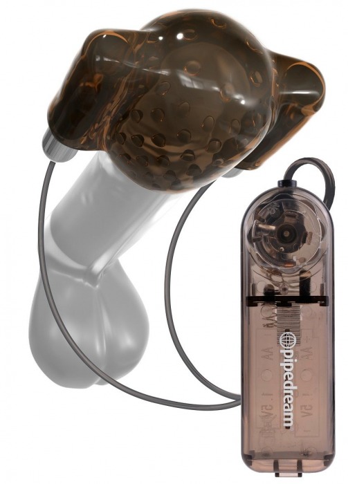 Дымчатый вибростимулятор головки пениса Dual Vibrating Head Teaser - Pipedream - в Жуковском купить с доставкой