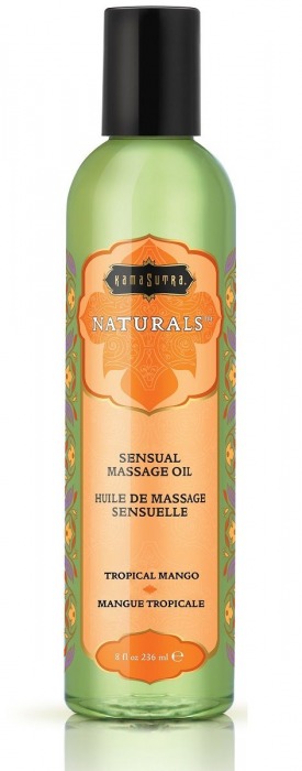 Массажное масло Naturals Tropical Mango с ароматом манго - 236 мл. - Kama Sutra - купить с доставкой в Жуковском
