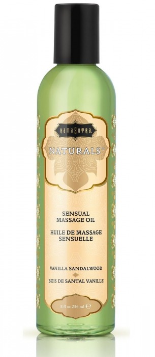Массажное масло Naturals Vanilla Sandalwood с ароматом ванили и сандала - 236 мл. - Kama Sutra - купить с доставкой в Жуковском