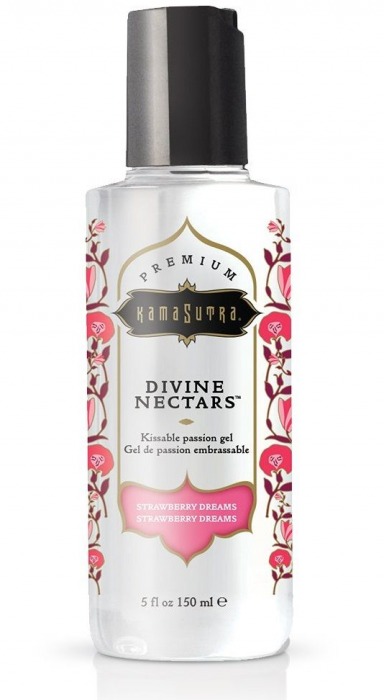 Гель-лубрикант на водной основе Divine Nectars Strawberry Dream с ароматом клубники - 150 мл. - Kama Sutra - купить с доставкой в Жуковском