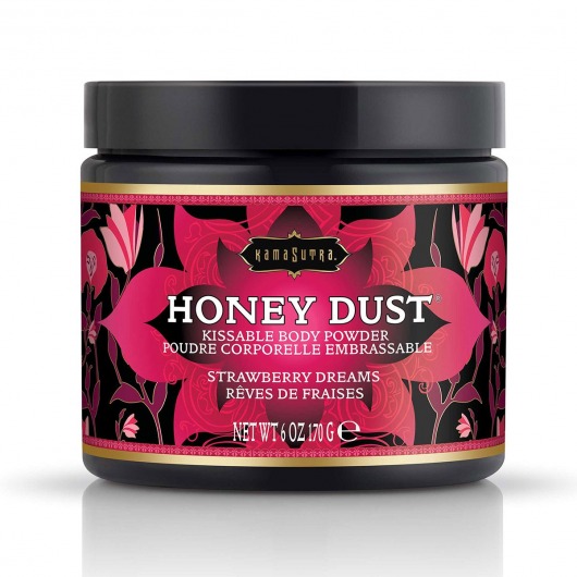 Пудра для тела Honey Dust Body Powder с ароматом клубники - 170 гр. - Kama Sutra - купить с доставкой в Жуковском