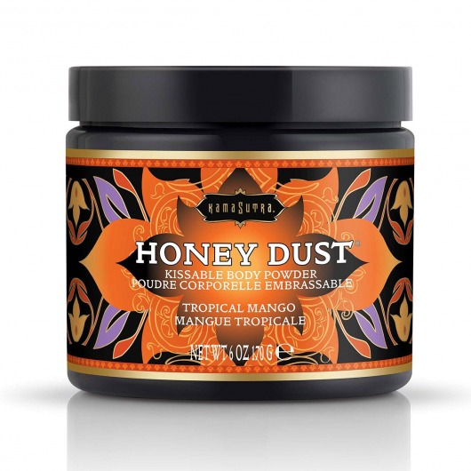 Пудра для тела Honey Dust Body Powder с ароматом манго - 170 гр. - Kama Sutra - купить с доставкой в Жуковском
