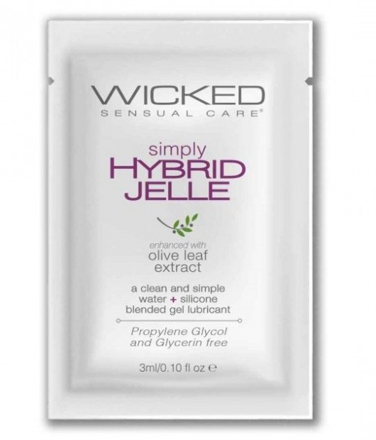 Гель-лубрикант на водно-силиконовой основе Simply Hybrid Jelle - 3 мл. - Wicked - купить с доставкой в Жуковском