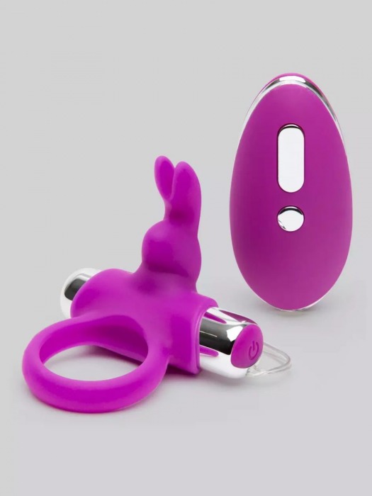 Лиловое виброкольцо с пультом ДУ Remote Control Cock Ring - Happy Rabbit - в Жуковском купить с доставкой