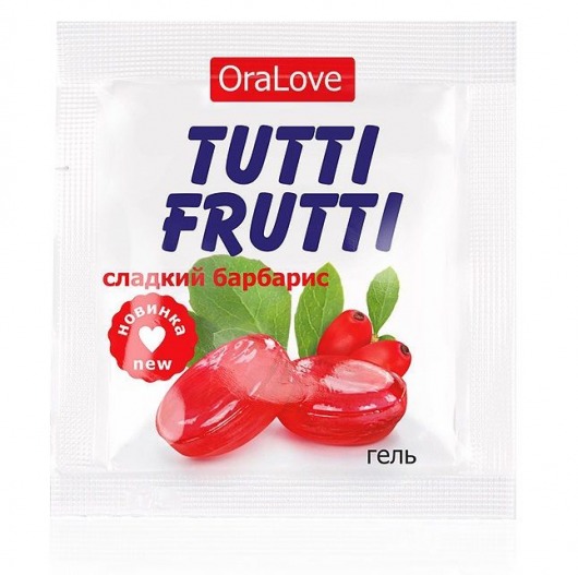 Гель-смазка Tutti-frutti со вкусом барбариса - 4 гр. - Биоритм - купить с доставкой в Жуковском