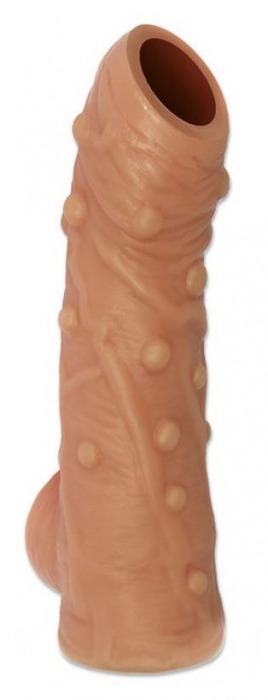 Телесная насадка с пупырышками и открытой головкой Nude Sleeve S - 10 см. - KOKOS - в Жуковском купить с доставкой