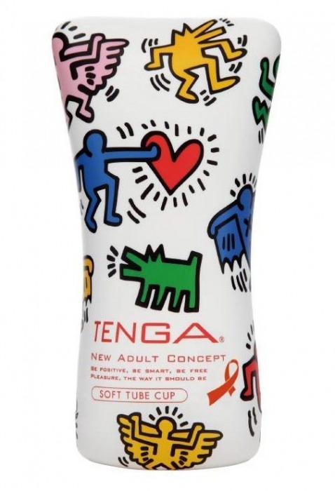 Мастурбатор-туба Keith Haring Soft Tube CUP - Tenga - в Жуковском купить с доставкой