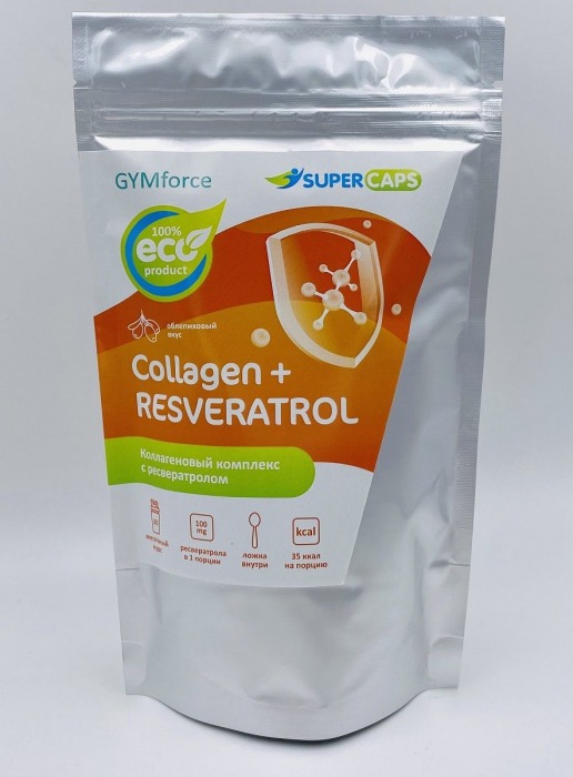 Натуральный коллаген с ресвератролом GYMforce Collagen+ - 150 гр. - SuperCaps - купить с доставкой в Жуковском