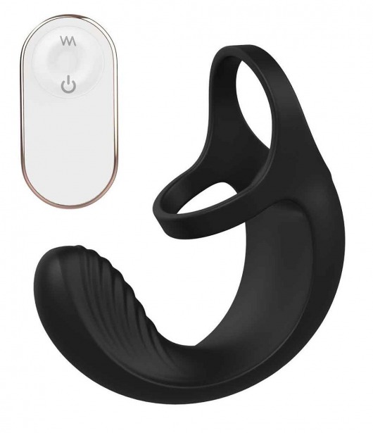 Черный анальный стимулятор с эрекционными кольцами Remote Couple Teaser - Dream Toys - в Жуковском купить с доставкой