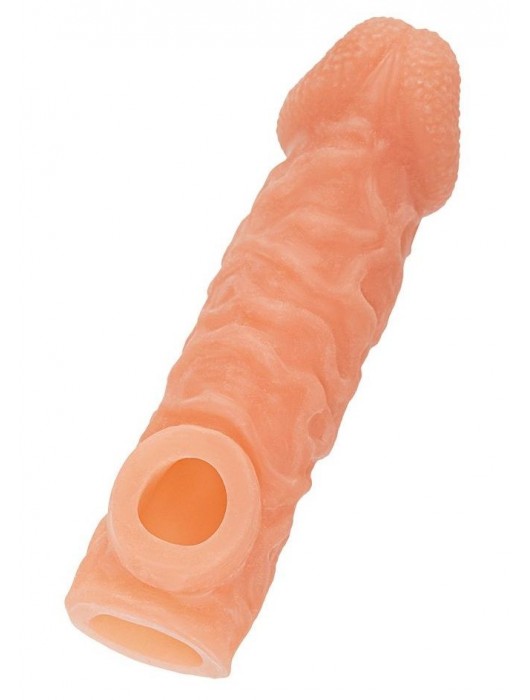 Телесная закрытая насадка с шершавой головкой Cock Sleeve Size S - 13,8 см. - KOKOS - в Жуковском купить с доставкой