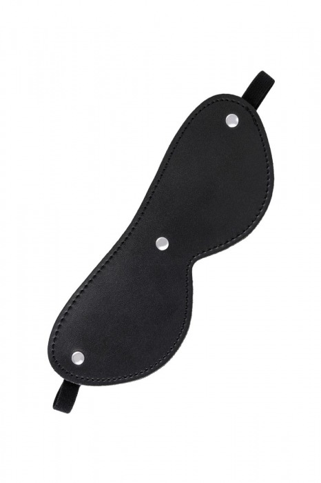 Черная кожаная маска Anonymo с мягким подкладом - ToyFa - купить с доставкой в Жуковском