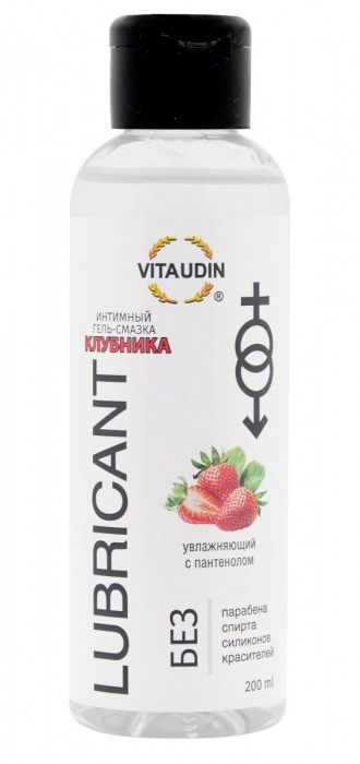 Интимный гель-смазка на водной основе VITA UDIN с ароматом клубники - 200 мл. - VITA UDIN - купить с доставкой в Жуковском
