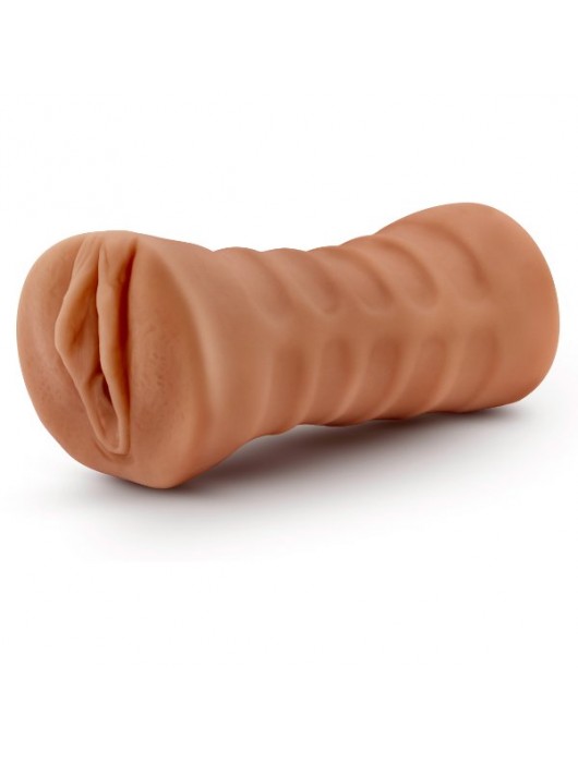 Мастурбатор-вагина цвета карамели Julieta с вибрацией - Blush Novelties - в Жуковском купить с доставкой